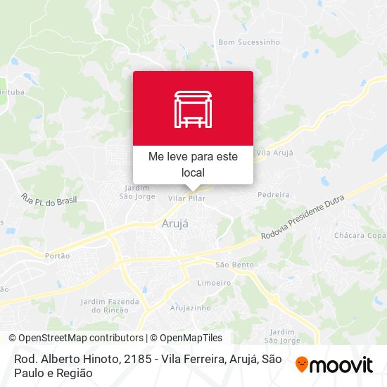Rod. Alberto Hinoto, 2185 - Vila Ferreira, Arujá mapa