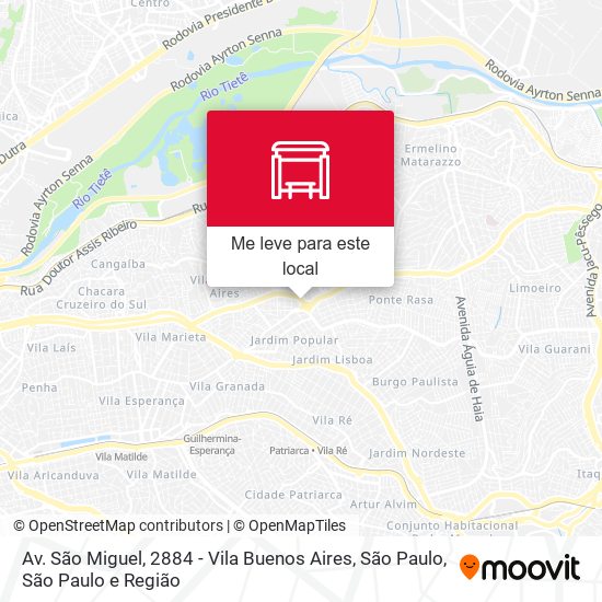 Av. São Miguel, 2884 - Vila Buenos Aires, São Paulo mapa