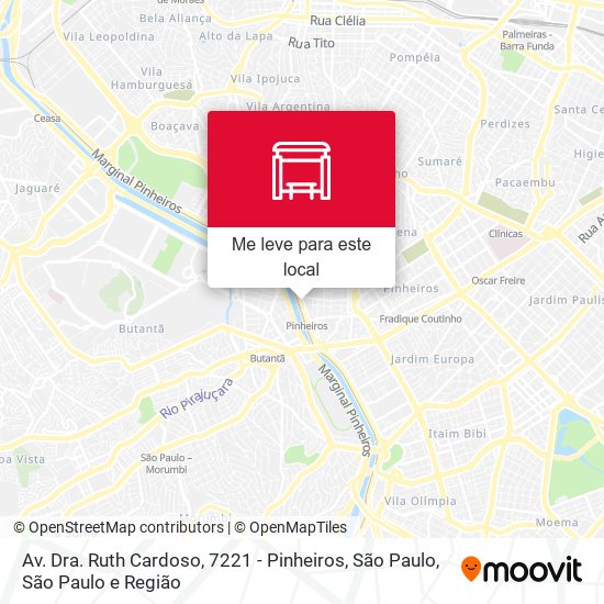 Av. Dra. Ruth Cardoso, 7221 - Pinheiros, São Paulo mapa