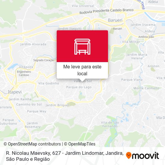 R. Nicolau Maevsky, 627 - Jardim Lindomar, Jandira mapa