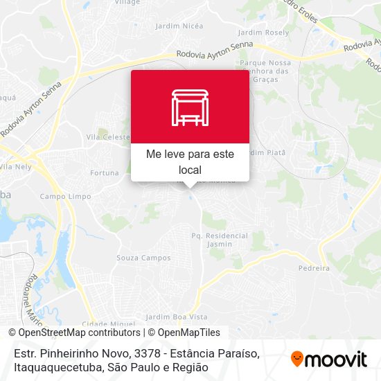 Estr. Pinheirinho Novo, 3378 - Estância Paraíso, Itaquaquecetuba mapa