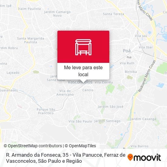 R. Armando da Fonseca, 35 - Vila Panucce, Ferraz de Vasconcelos mapa