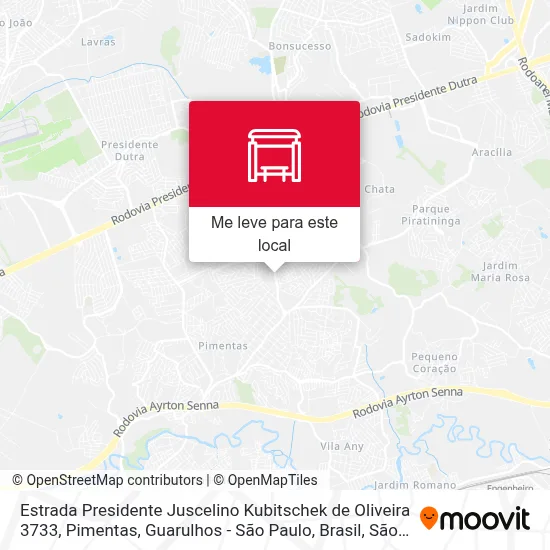 Estrada Presidente Juscelino Kubitschek de Oliveira 3733, Pimentas ...