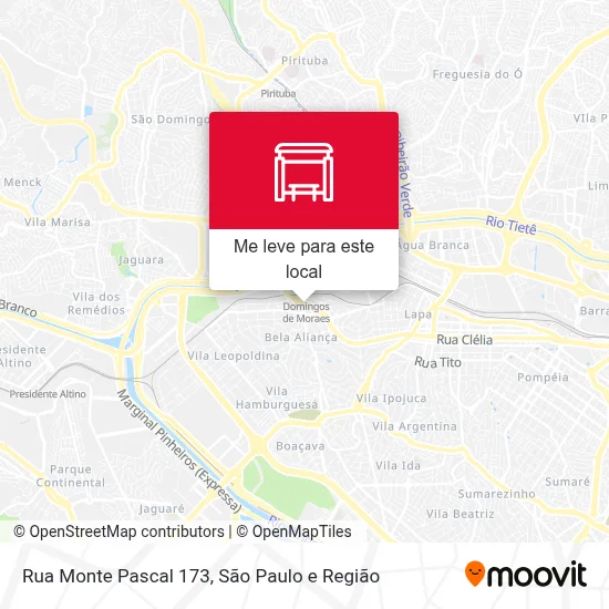 Rua Monte Pascal 173 mapa
