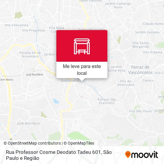 Rua Professor Cosme Deodato Tadeu 601 mapa
