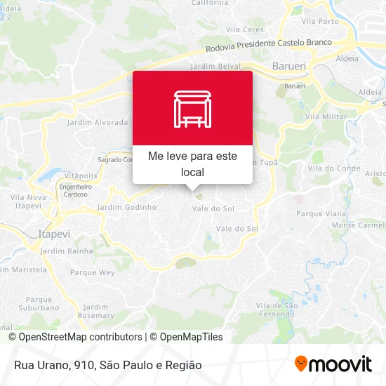 Rua Urano, 910 mapa