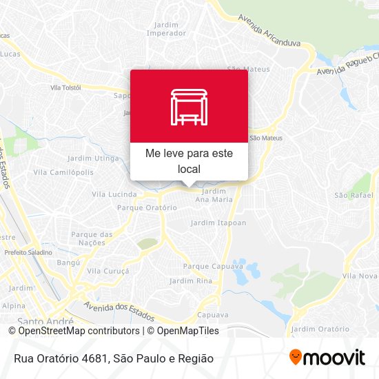 Rua Oratório 4681 mapa