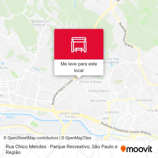 Rua Chico Mendes - Parque Recreativo mapa