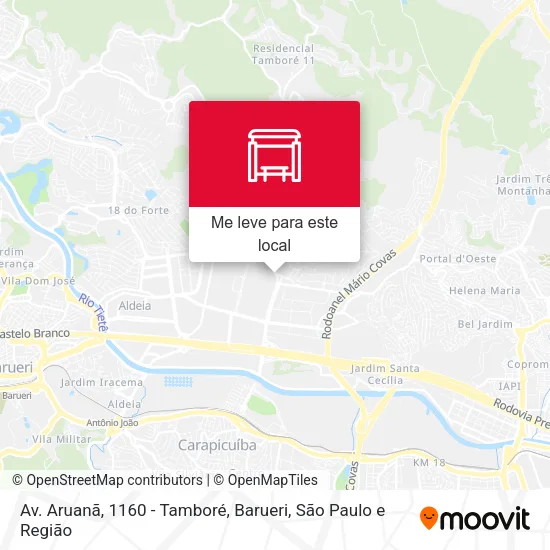 Av. Aruanã, 1160 - Tamboré, Barueri mapa