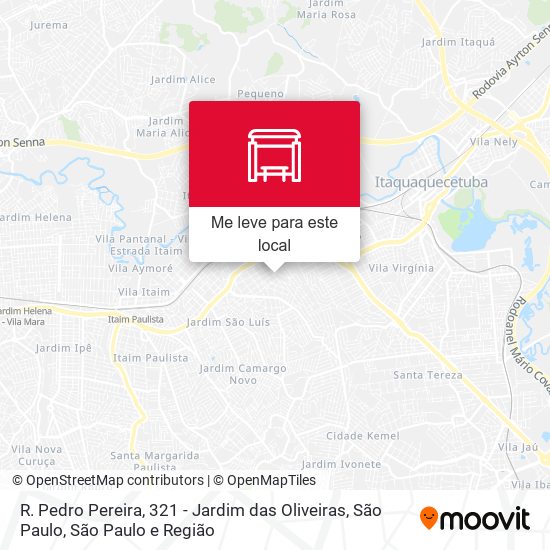 R. Pedro Pereira, 321 - Jardim das Oliveiras, São Paulo mapa