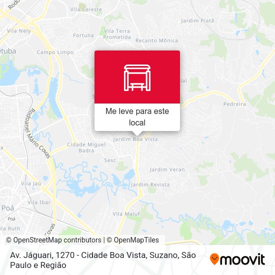 Av. Jáguari, 1270 - Cidade Boa Vista, Suzano mapa