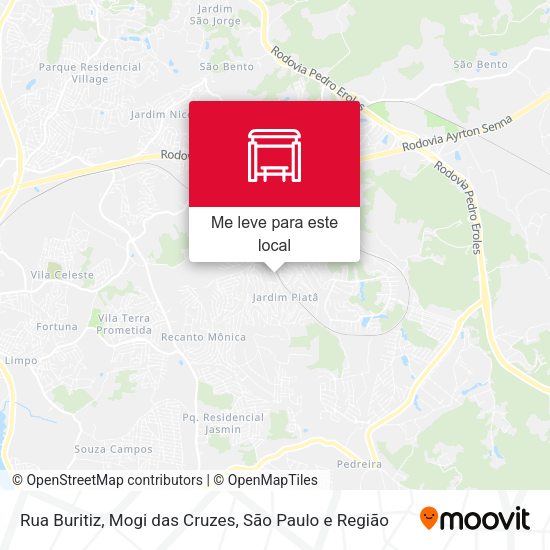 Rua Buritiz, Mogi das Cruzes mapa