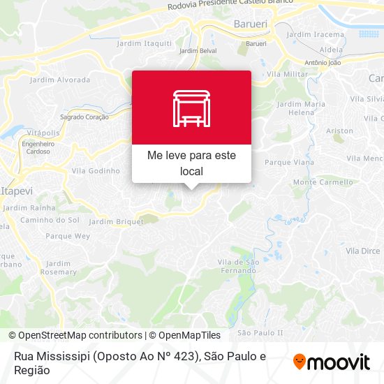 Rua Mississipi (Oposto Ao Nº 423) mapa