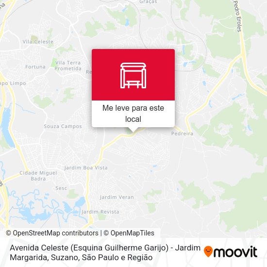 Avenida Celeste (Esquina Guilherme Garijo) - Jardim Margarida, Suzano mapa