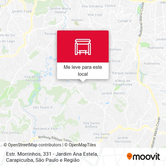 Estr. Morrinhos, 331 - Jardim Ana Estela, Carapicuíba mapa