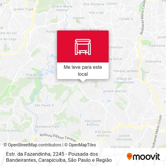 Estr. da Fazendinha, 2245 - Pousada dos Bandeirantes, Carapicuíba mapa