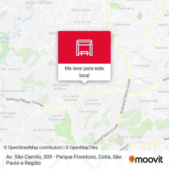 Av. São Camilo, 305 - Parque Frondoso, Cotia mapa