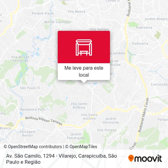 Av. São Camilo, 1294 - Vilarejo, Carapicuíba mapa