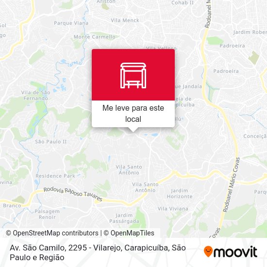 Av. São Camilo, 2295 - Vilarejo, Carapicuíba mapa