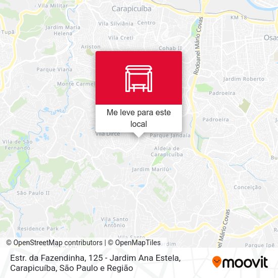 Estr. da Fazendinha, 125 - Jardim Ana Estela, Carapicuíba mapa