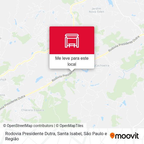Rodovia Presidente Dutra, Santa Isabel mapa