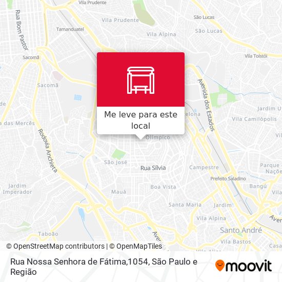 Rua Nossa Senhora de Fátima,1054 mapa