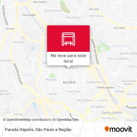 Parada Itápolis mapa
