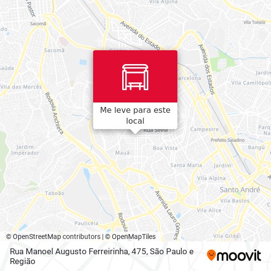 Rua Manoel Augusto Ferreirinha, 475 mapa