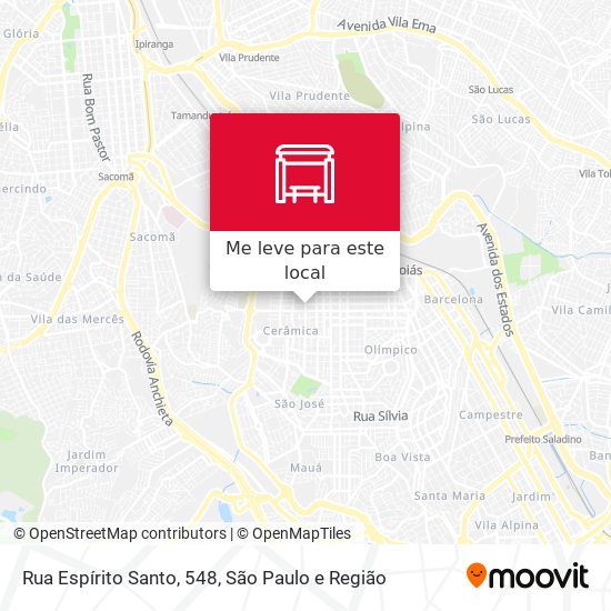 Rua Espírito Santo, 548 mapa