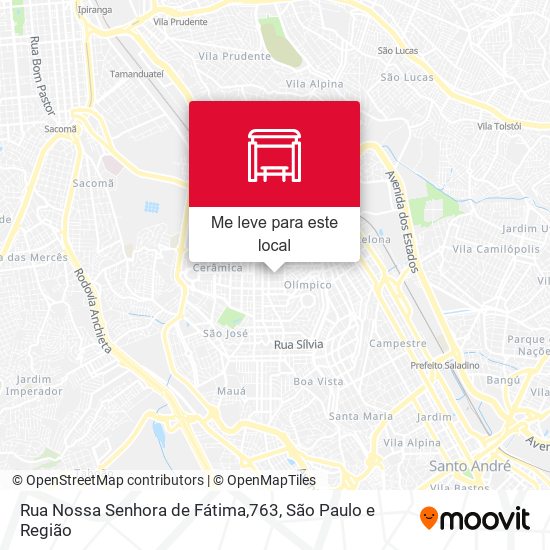 Rua Nossa Senhora de Fátima,763 mapa