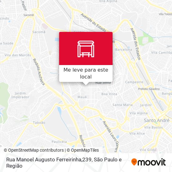 Rua Manoel Augusto Ferreirinha,239 mapa