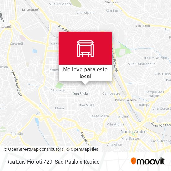 Rua Luís Fioroti,729 mapa