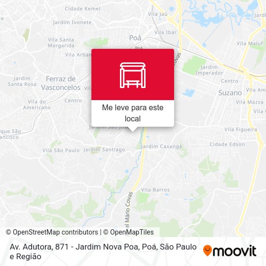 Av. Adutora, 871 - Jardim Nova Poa, Poá mapa