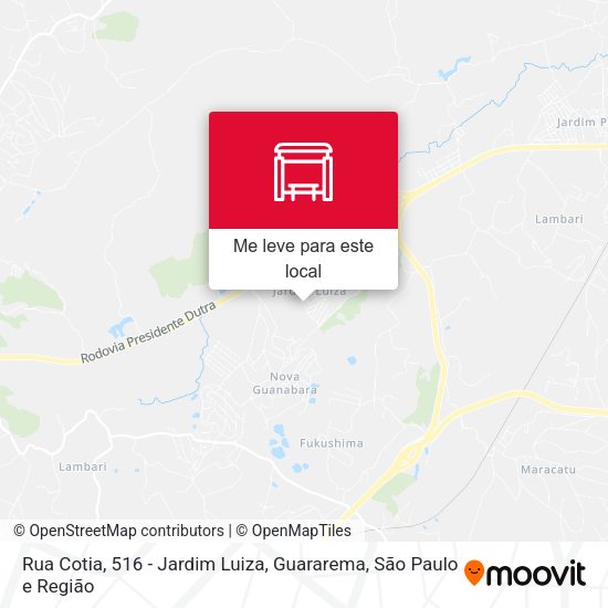 Rua Cotia, 516 - Jardim Luiza, Guararema mapa