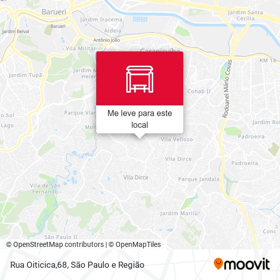 Rua Oiticica,68 mapa
