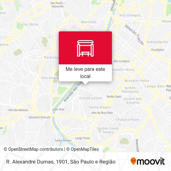 R. Alexandre Dumas, 1901 mapa