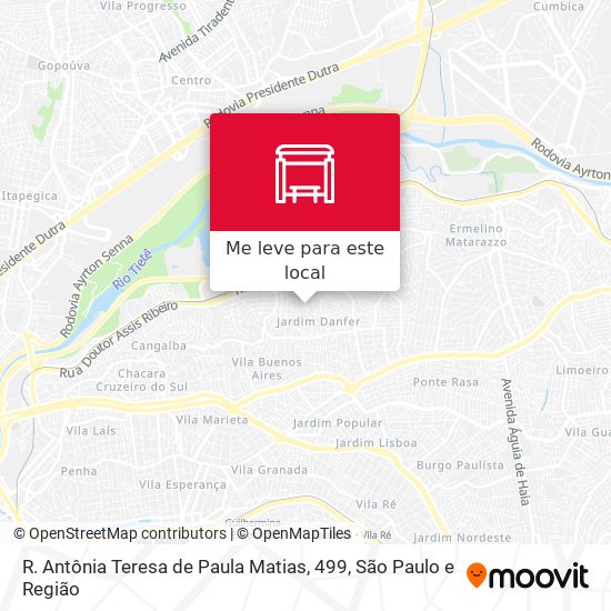 R. Antônia Teresa de Paula Matias, 499 mapa