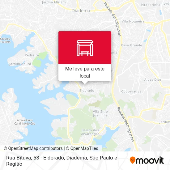 Rua Bituva, 53 - Eldorado, Diadema mapa