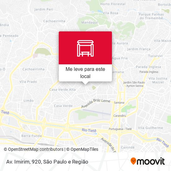 Av. Imirim, 920 mapa