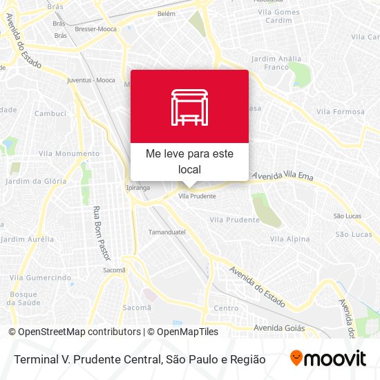 Terminal V. Prudente Central mapa