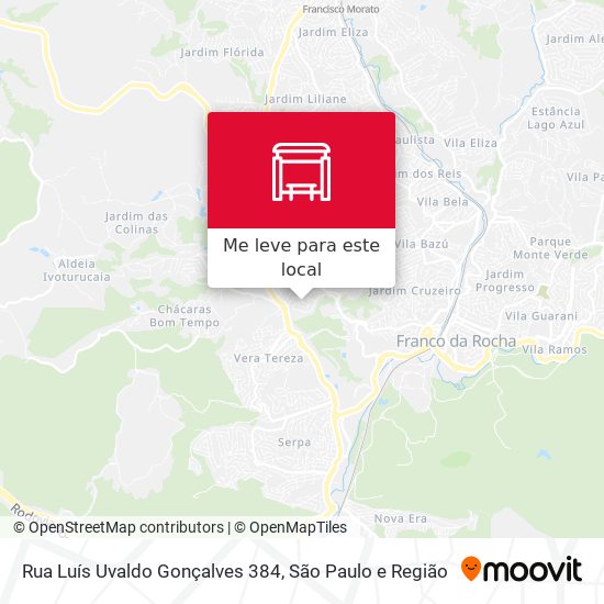Rua Luís Uvaldo Gonçalves 384 mapa