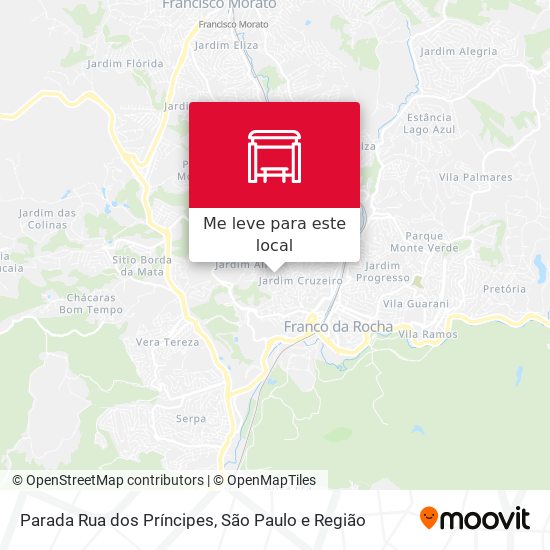 Parada Rua dos Príncipes mapa