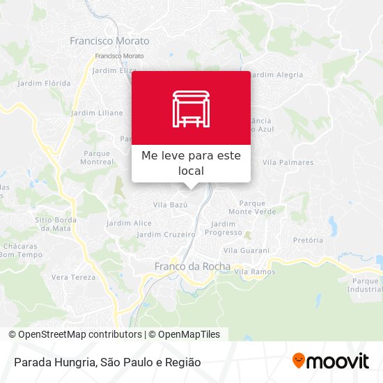 Parada Hungria mapa