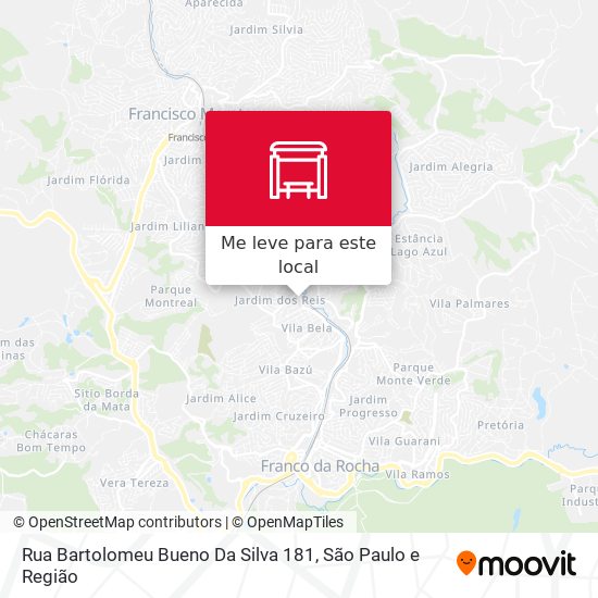 Rua Bartolomeu Bueno Da Silva 181 mapa