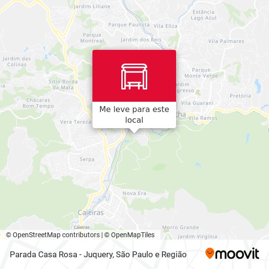 Parada Casa Rosa - Juquery mapa