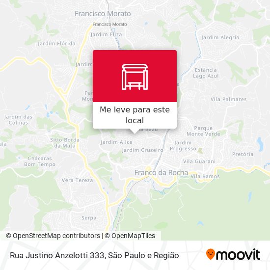 Rua Justino Anzelotti 333 mapa
