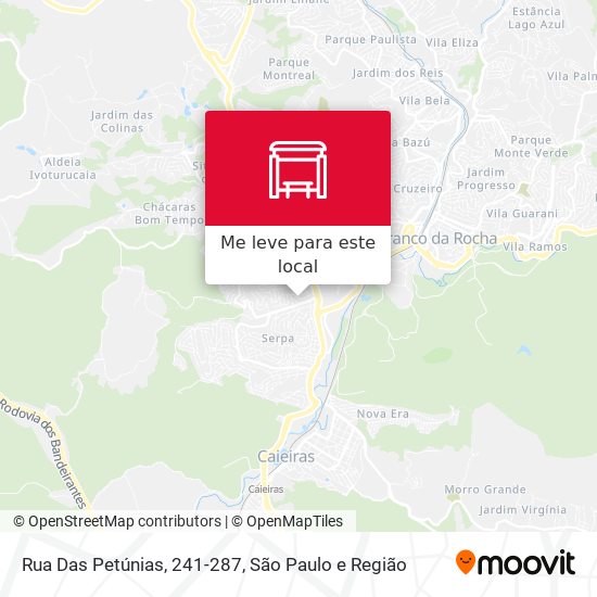 Rua Das Petúnias, 241-287 mapa