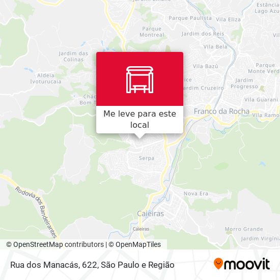 Rua dos Manacás, 622 mapa