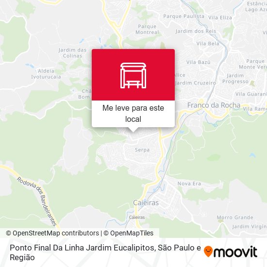 Ponto Final Da Linha Jardim Eucalipitos mapa