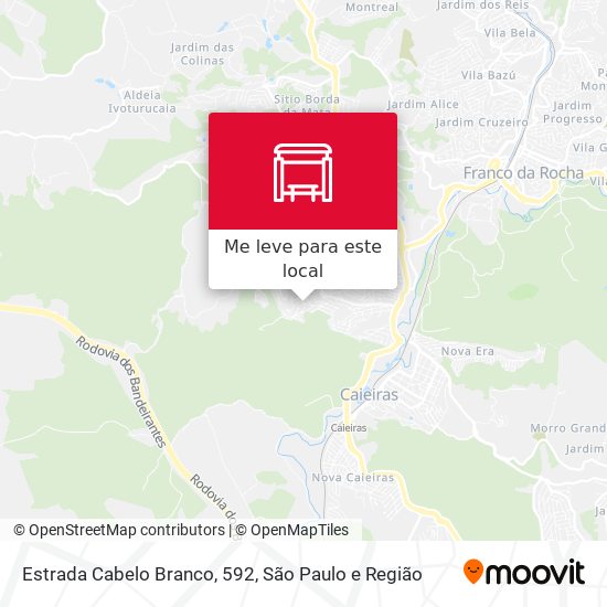 Estrada Cabelo Branco, 592 mapa